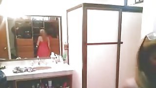 Spying my mom in bath room