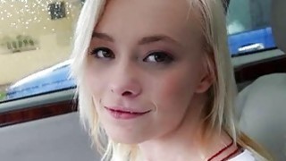 Skinny teen Maddy Rose fucked and cum facialed in the car
