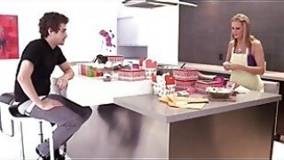 Big booty milf with natural tits bangs while baking zjnfo