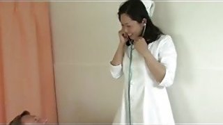 Threesome fuck with curious japanese nursepewf
