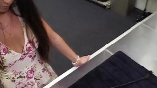 Brunette Amateur Getting Smashed On A Desk In Pawn Shop