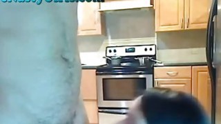Hot Webcam Latina Licks His Cum From The Floor