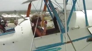 Naked Girls doing Biplane Stunts!